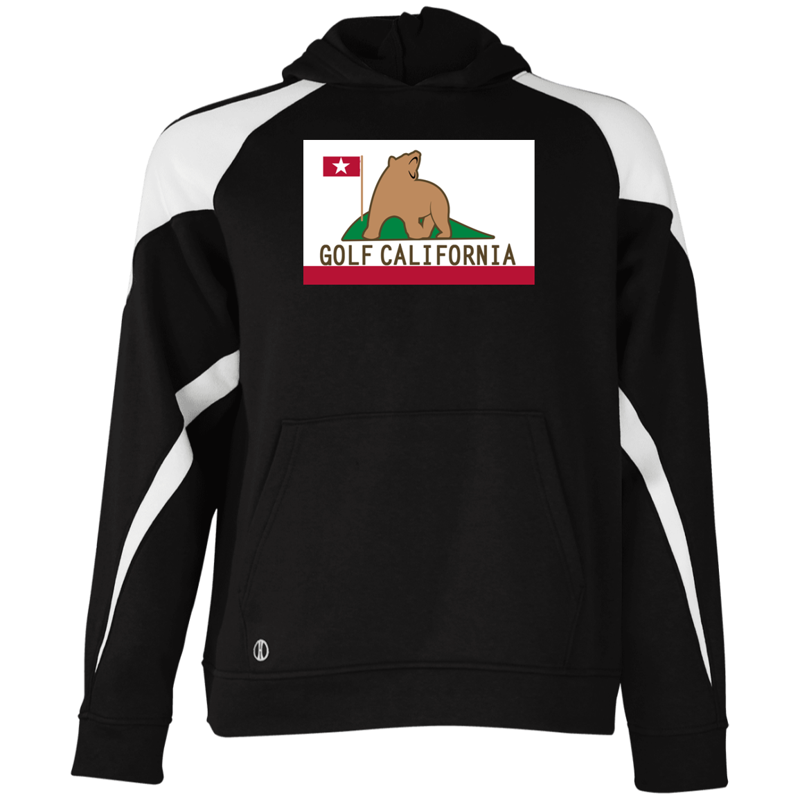 OPG Custom Design #14. Golf California. Youth Athletic Colorblock Fleece Hoodie