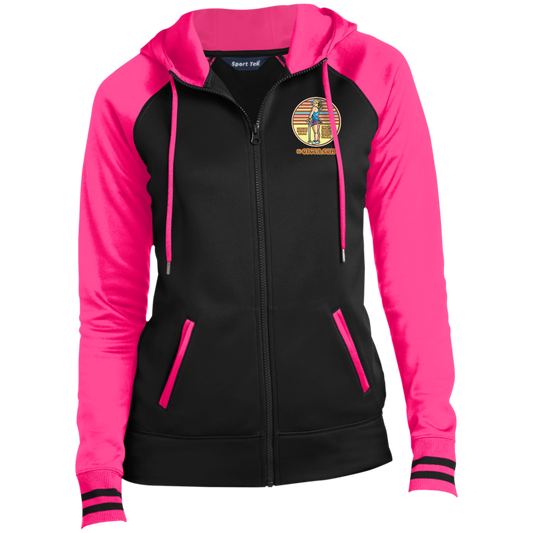 OPG Custom Design #28. Drive it. Chip it. One Putt golf it. Ladies' Sport-Wick® Full-Zip Hooded Jacket