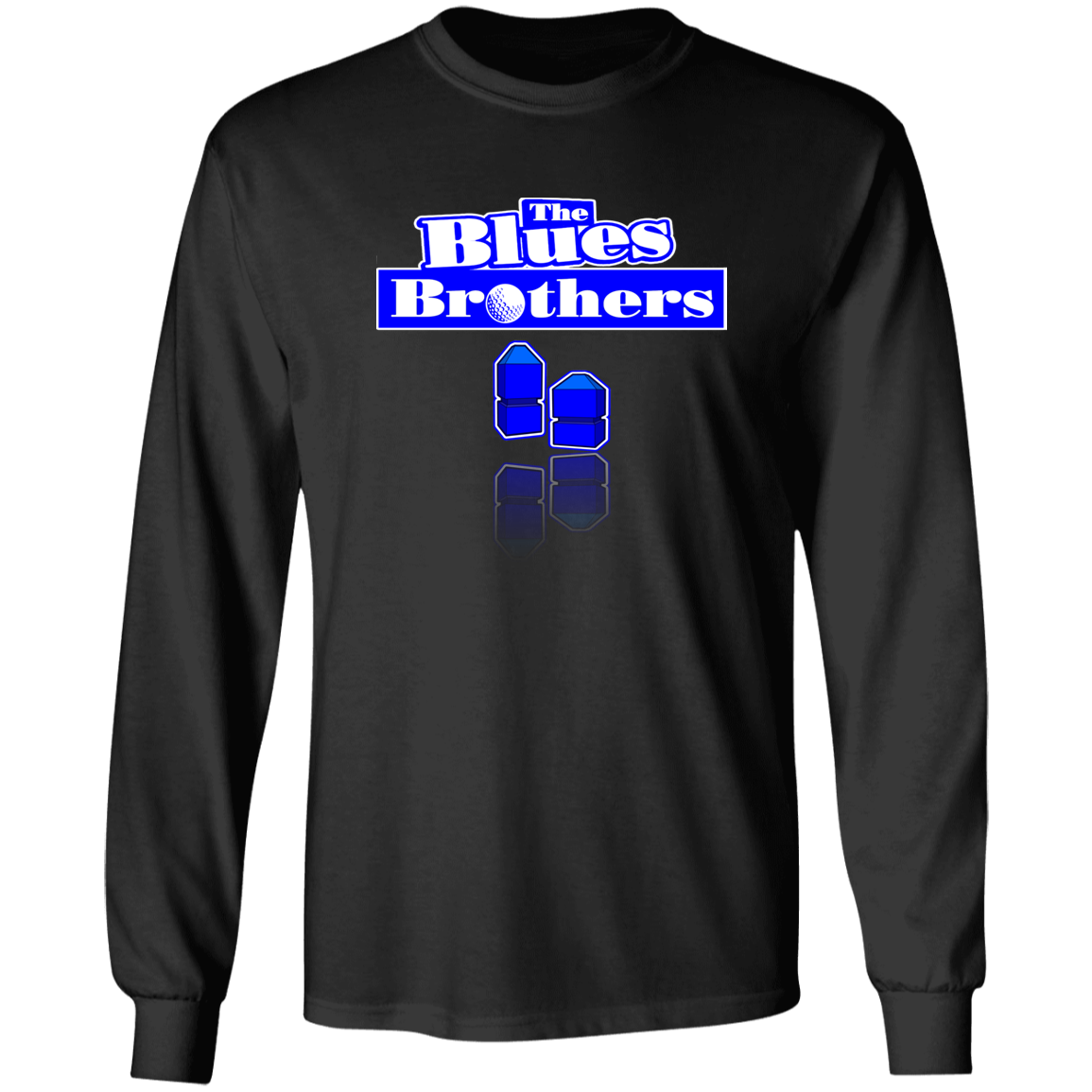 OPG Custom Design #3. Blue Tees Blues Brothers Fan Art. 100% US Cotton LS T-Shirt