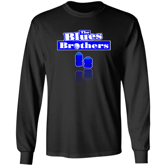 OPG Custom Design #3. Blue Tees Blues Brothers Fan Art. 100% US Cotton LS T-Shirt