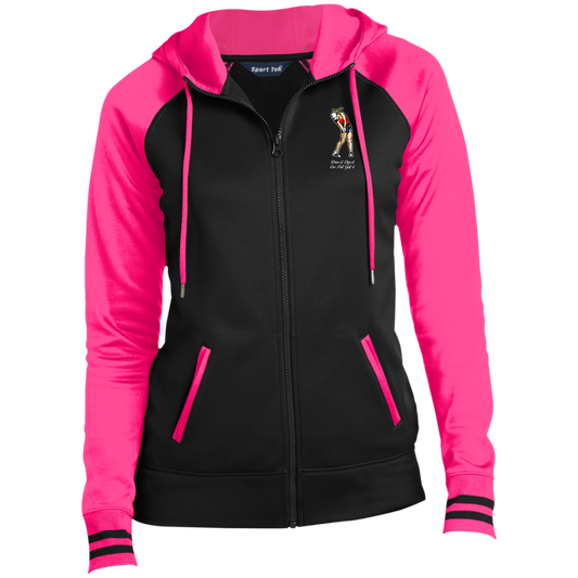 OPG Custom Design #9. Drive it. Chip it. One Putt Golf It. Golf So. Cal. Ladies' Sport-Wick® Full-Zip Hooded Jacket