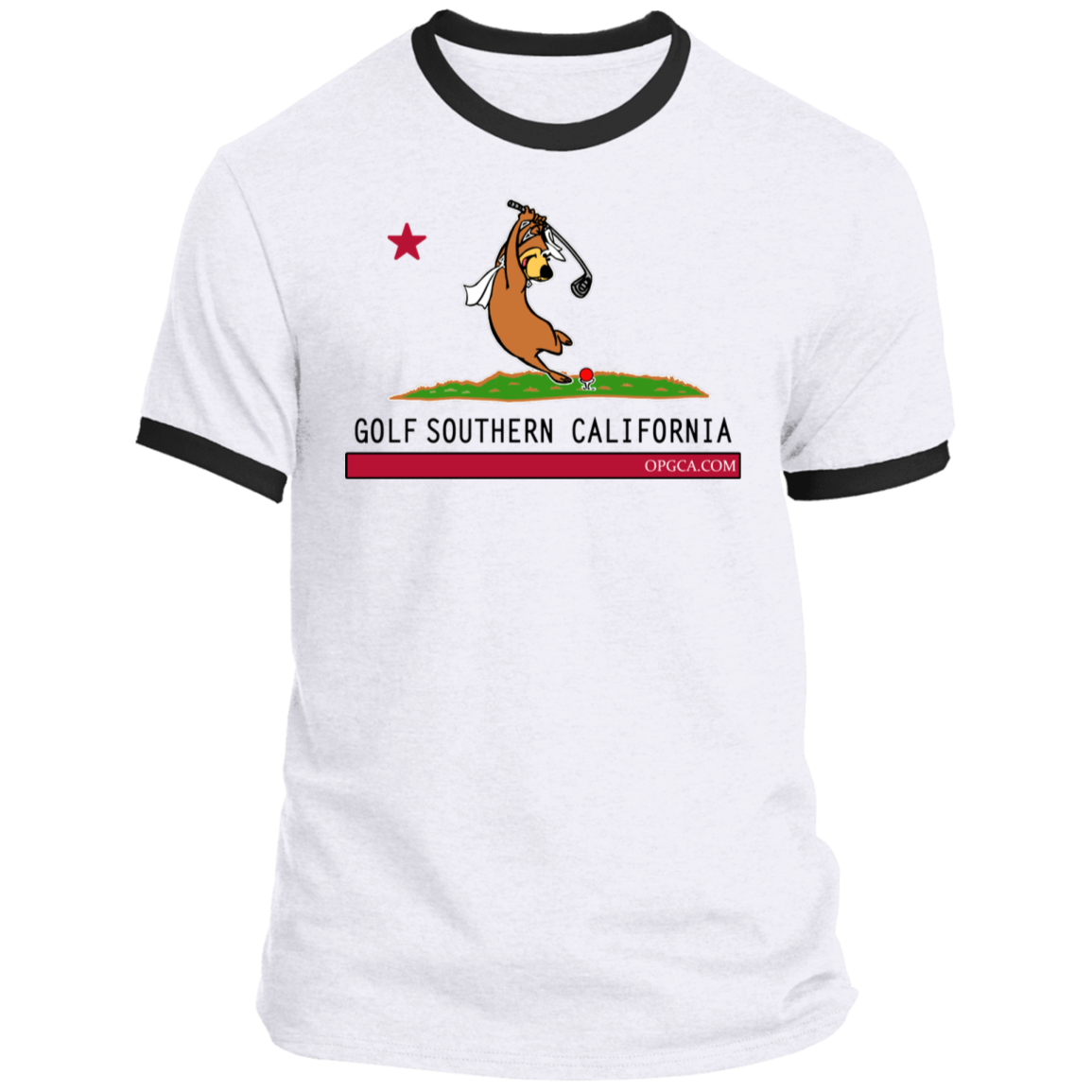 OPG Custom Design #15. Golf Southern California with Yogi Bear Fan Art. Ringer Tee