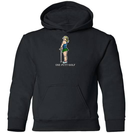 OPG Custom Design 28. One Putt Golf Girl. Youth Hoodie