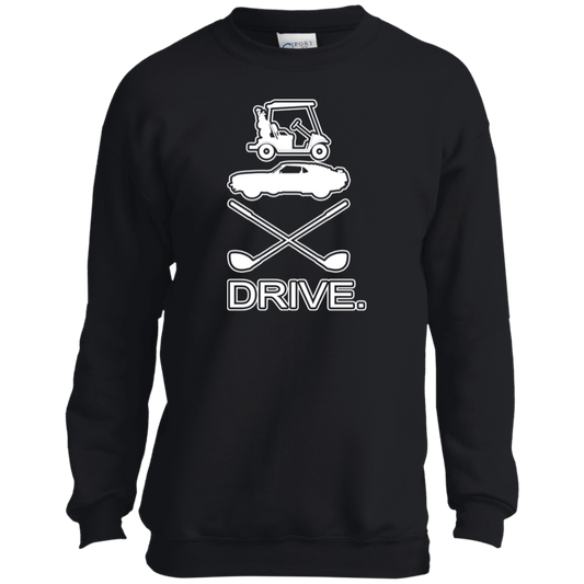 OPG Custom Design #8. Drive. Youth Crewneck Sweatshirt