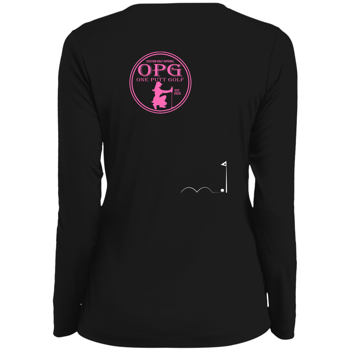 OPG Custom Design #4. I Don't See Noting Wrong With A Little Bump N Run. Ladies' Moisture-Wicking Long Sleeve V-Neck Tee