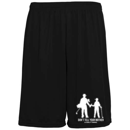 OPG Custom Design #7. Father and Son's First Beer. Don't Tell Your Mother. 100% Polyester Training Shorts w/Pockets