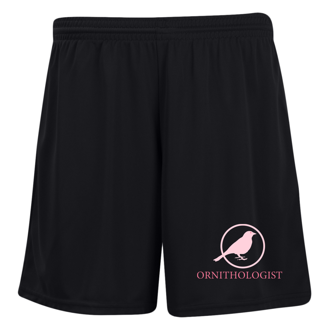 OPG Custom Design # 24. Ornithologist. A person who studies or is an expert on birds. Ladies' Moisture-Wicking 7 inch Inseam Training Shorts