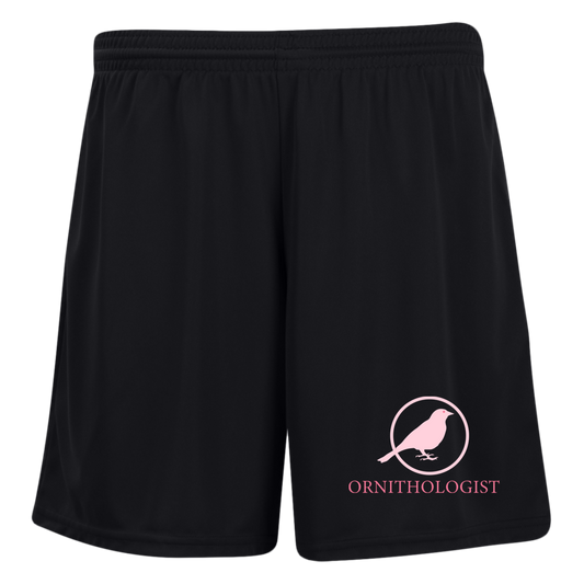 OPG Custom Design # 24. Ornithologist. A person who studies or is an expert on birds. Ladies' Moisture-Wicking 7 inch Inseam Training Shorts