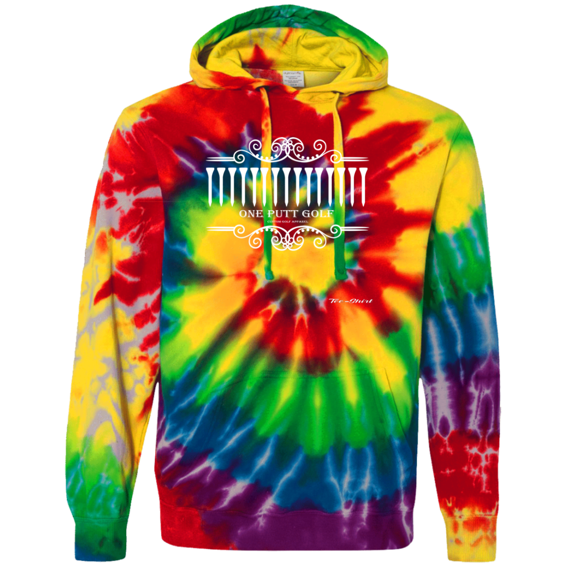 OPG Custom Design #5. Golf Tee-Shirt. Golf Humor. Tie-Dyed Pullover Hoodie