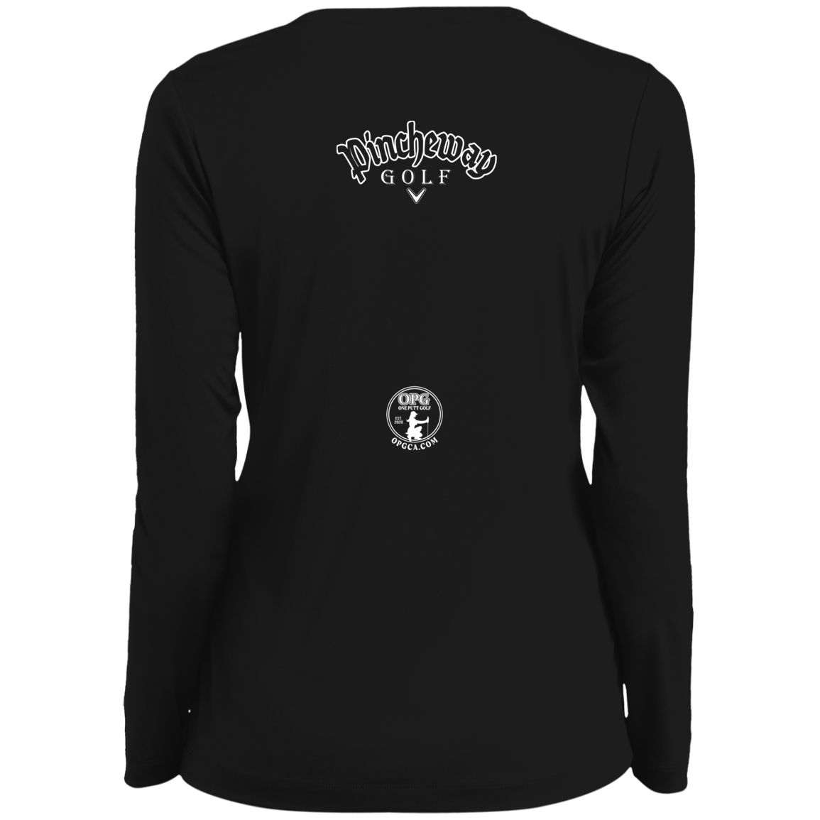 ZZZ#27 OPG Custom Design. Pincheway. Ladies' Moisture-Wicking Long Sleeve V-Neck Tee