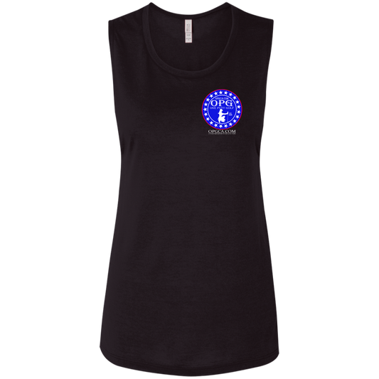 OPG Custom Design #18. Weapons of Grass Destruction. Ladies' Flowy Muscle Tank