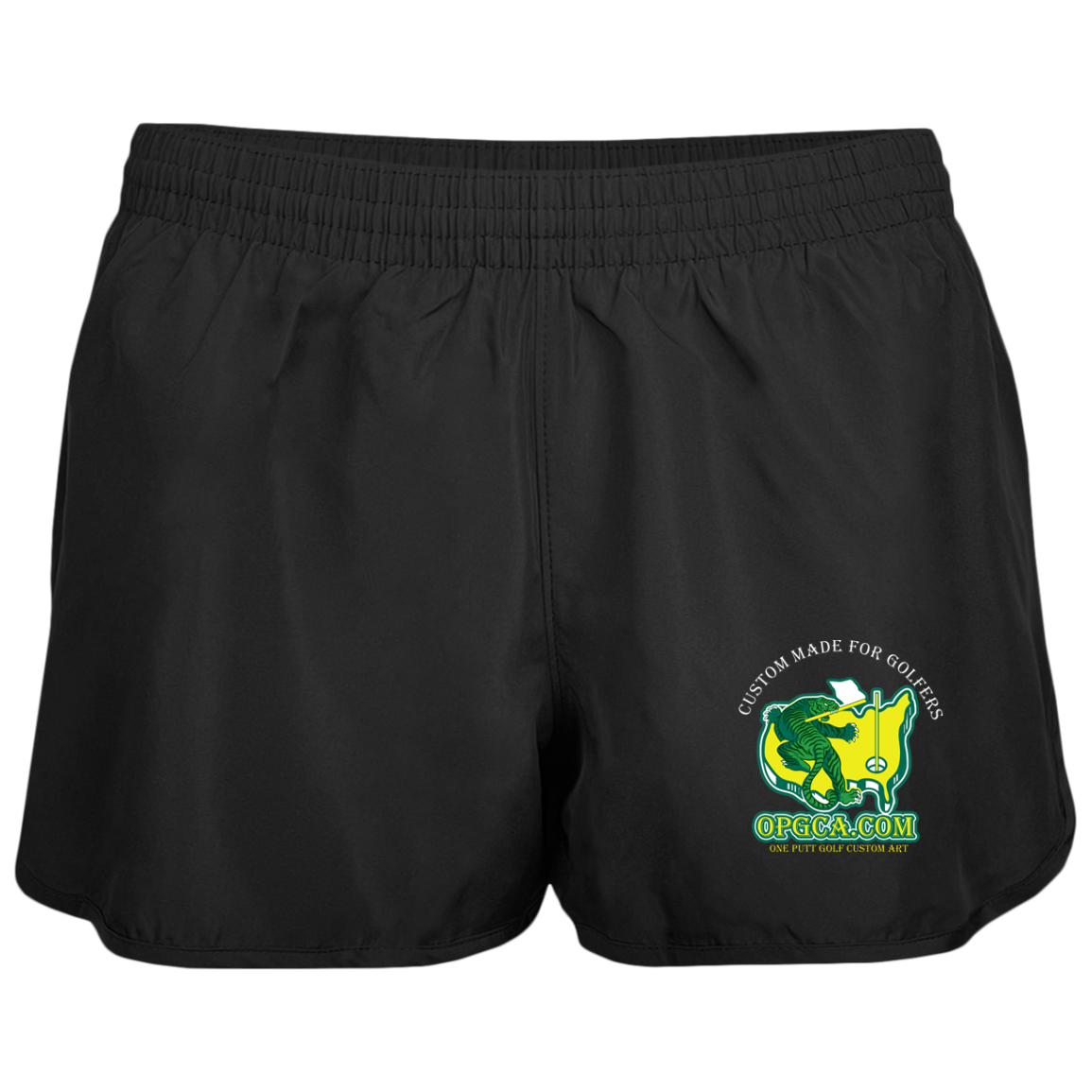 OPG Custom Design #26. Tiger Woods Fan Art. 2019 Master's Champion. Ladies' Wayfarer Running Shorts