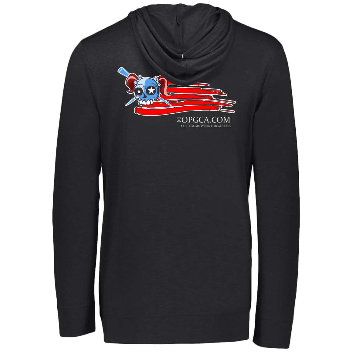 OPG Custom Design #12. American Golfer. Female Edition. Eco Triblend T-Shirt Hoodie