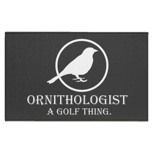 OPG Custom Design #24. Ornithologist. A person who studies or is an expert on birds. Indoor Doormat