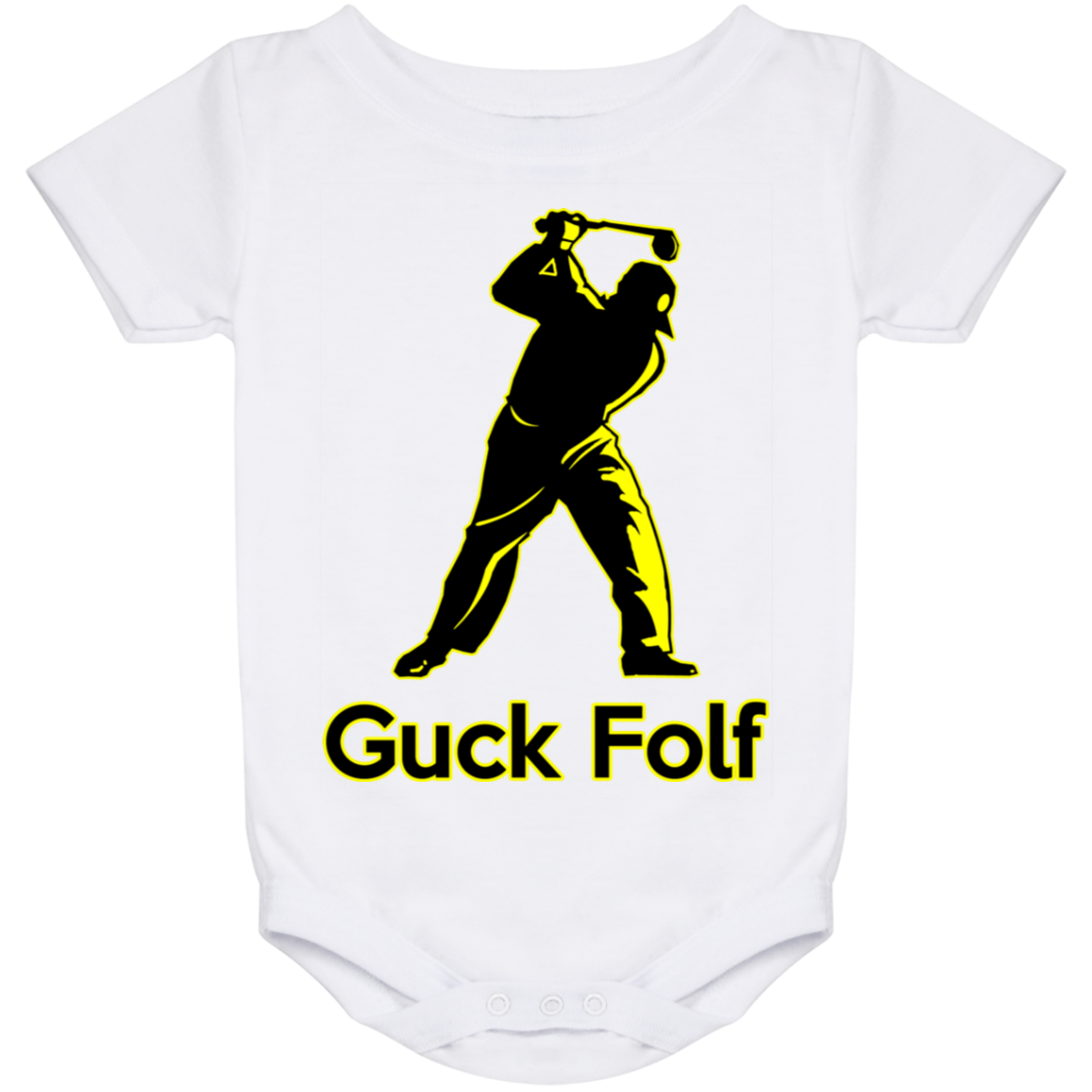 OPG Custom Design #19. GUCK FOLF. Men's Edition. Baby Onesie 24 Month