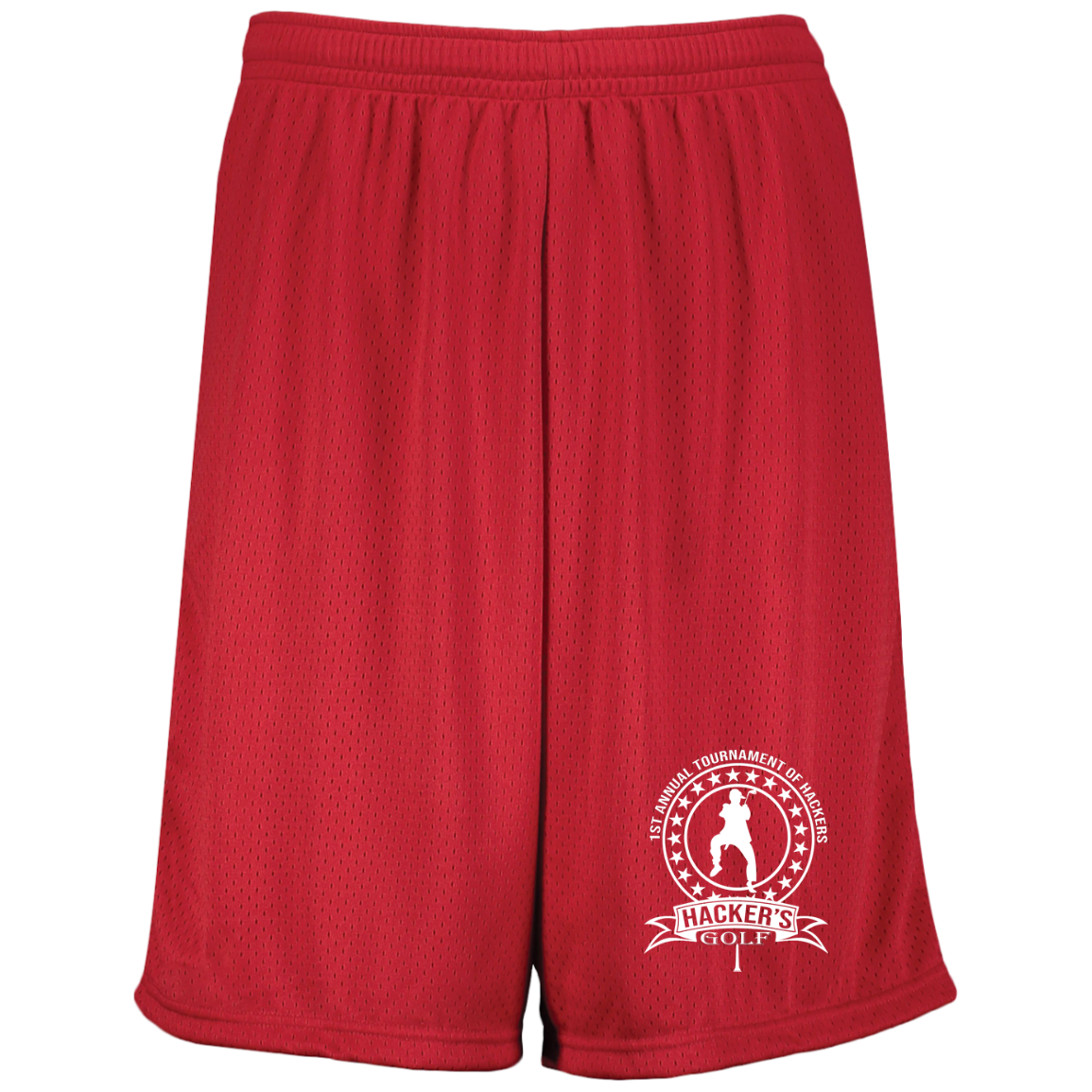 OPG Custom Design #20. 1st Annual Hackers Golf Tournament. Moisture-Wicking 9 inch Inseam Mesh Shorts