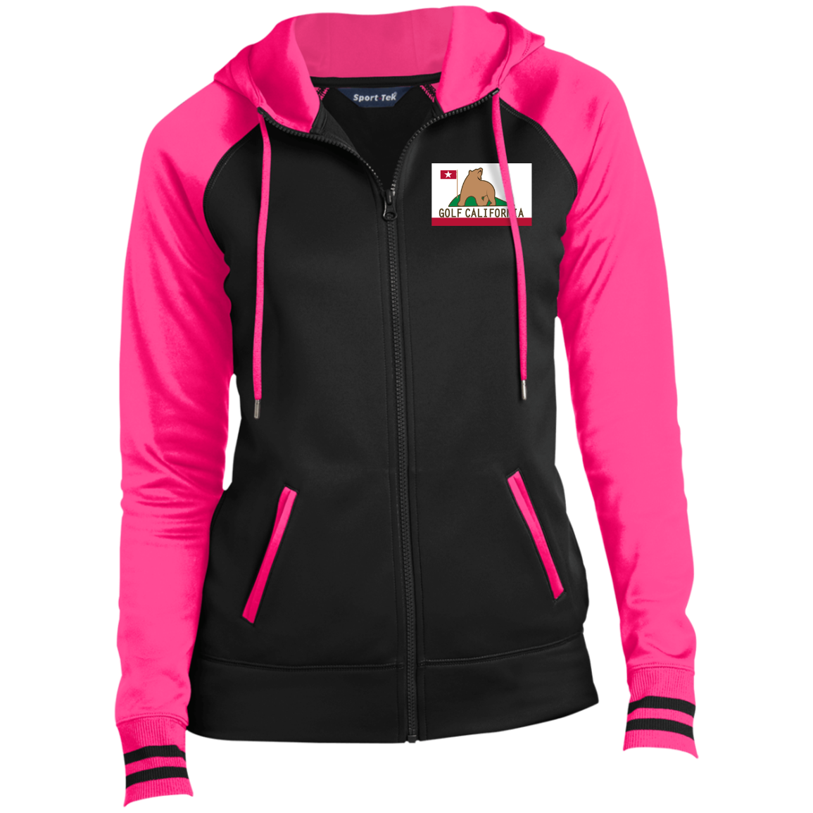 OPG Custom Design #14. Golf California. Ladies' Sport-Wick® Full-Zip Hooded Jacket