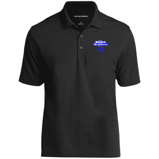 OPG Custom Design #3. Blue Tees Blues Brothers Fan Art. 100%Polyester UV Micro-Mesh Polo