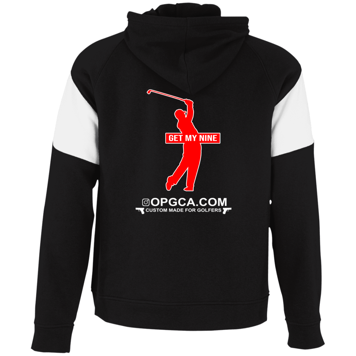 OPG Custom Design #16. Get My Nine. Male Version. Colorblock Fleece Hoodie