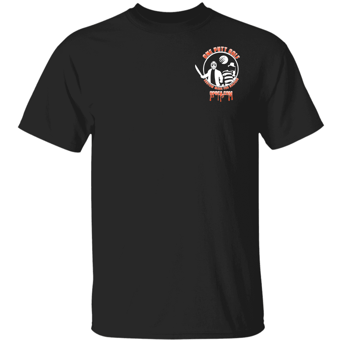 OPG Custom Design #23. Hack N Slice Golf. Freddy and Jason Fan Art. 5.3 oz. 100% Cotton T-Shirt