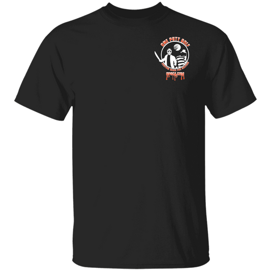 OPG Custom Design #23. Hack N Slice Golf. Freddy and Jason Fan Art. 5.3 oz. 100% Cotton T-Shirt