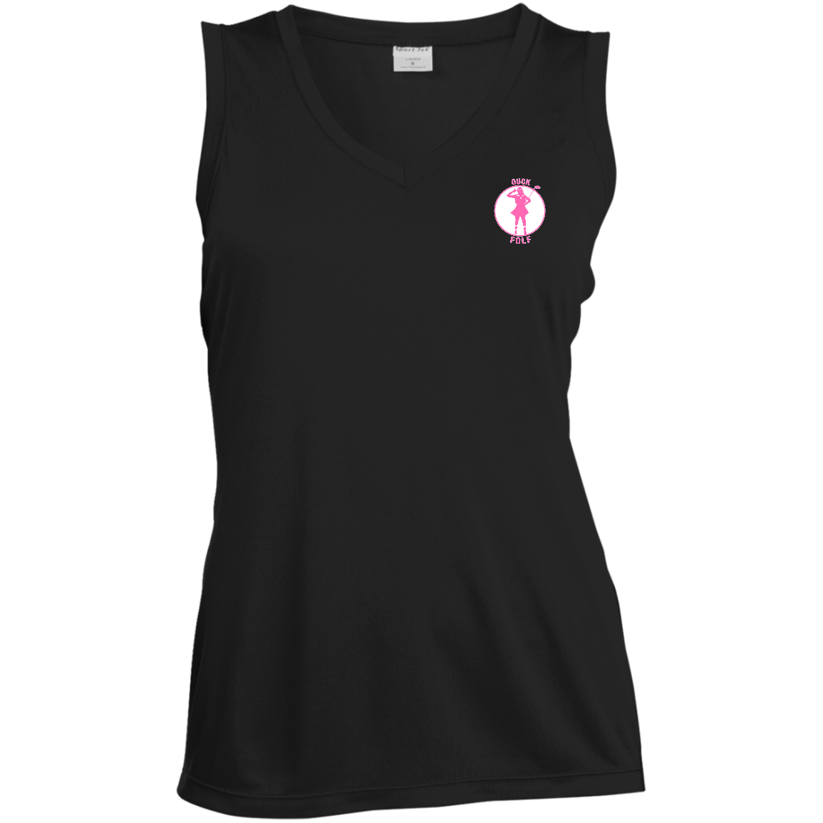 OPG Custom Design #19. GUCK FOLF. Female Edition. Ladies' Sleeveless V-Neck