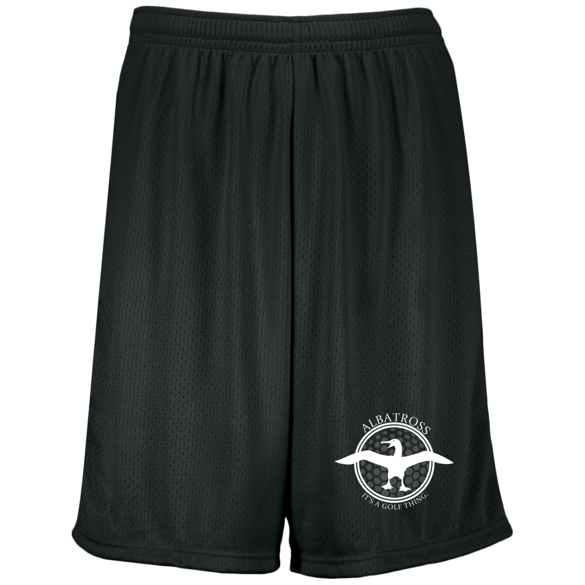 OPG Custom Artwork #1. Albatross. It's a golf thing. Moisture-Wicking 9 inch Inseam Mesh Shorts