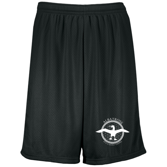 OPG Custom Artwork #1. Albatross. It's a golf thing. Moisture-Wicking 9 inch Inseam Mesh Shorts