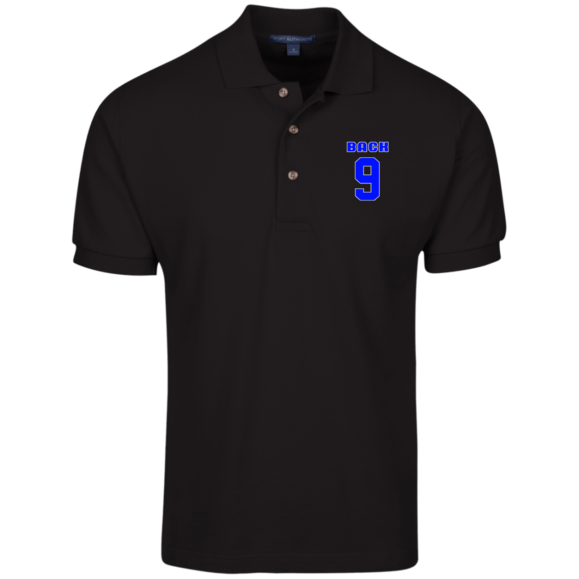 OPG Custom Design #17. Back 9. 100% Ring Spun Combed Cotton Polo