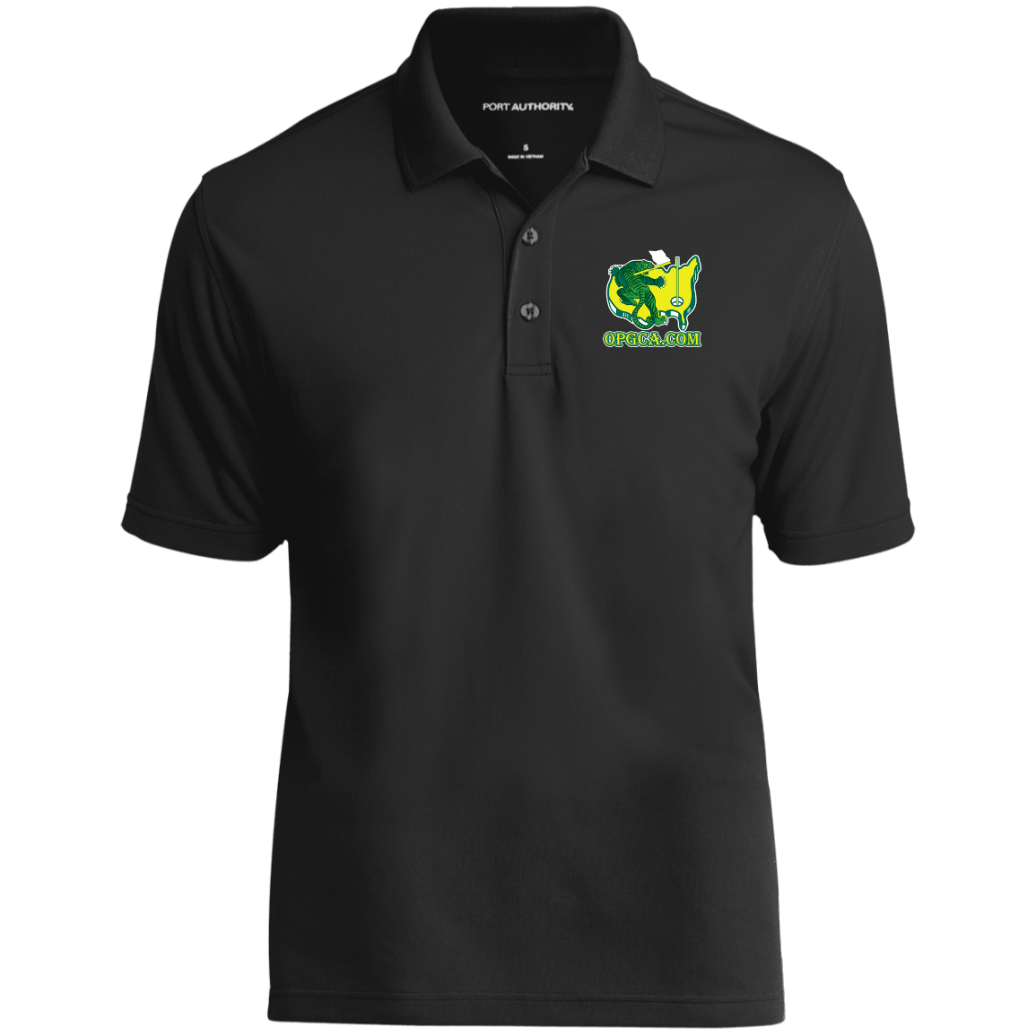 OPG Custom Design #26. Tiger Woods Fan Art. 2019 Master's Champion. Dry Zone UV Micro-Mesh Polo