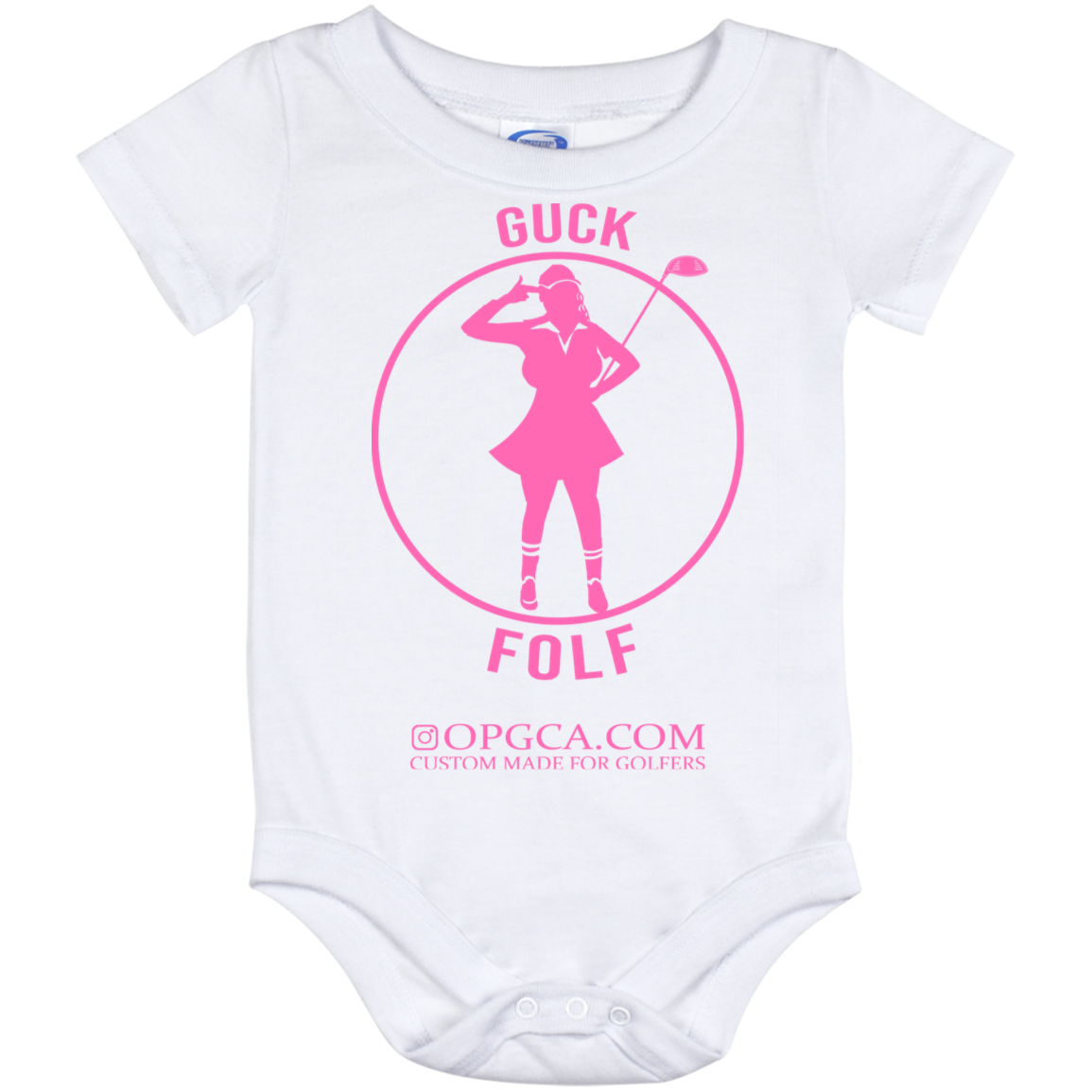 OPG Custom Design #19. GUCK FOLF. Female Edition. Baby Onesie 12 Month