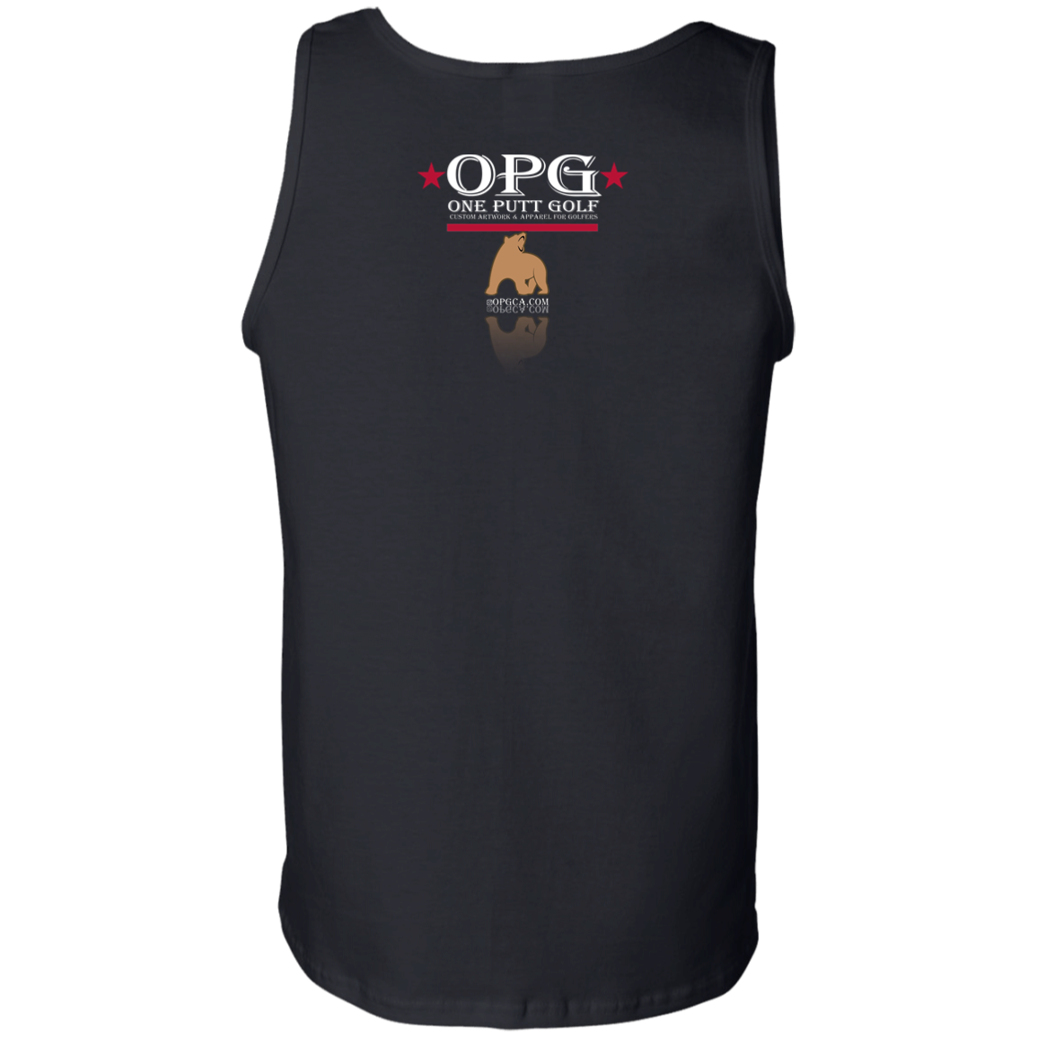 OPG Custom Design #14. Golf California. California State Flag. 6 oz. 100% Cotton Tank Top