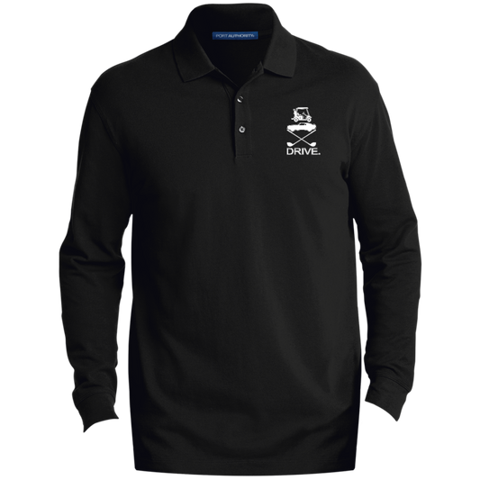 OPG Custom Design #8. Drive. Men's EZCotton™ Long Sleeve Polo