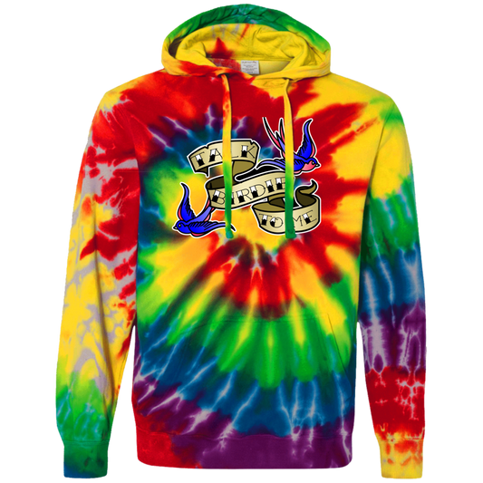 OPG Custom Design #25. Talk Birdie to Me. Tie-Dyed Pullover Hoodie