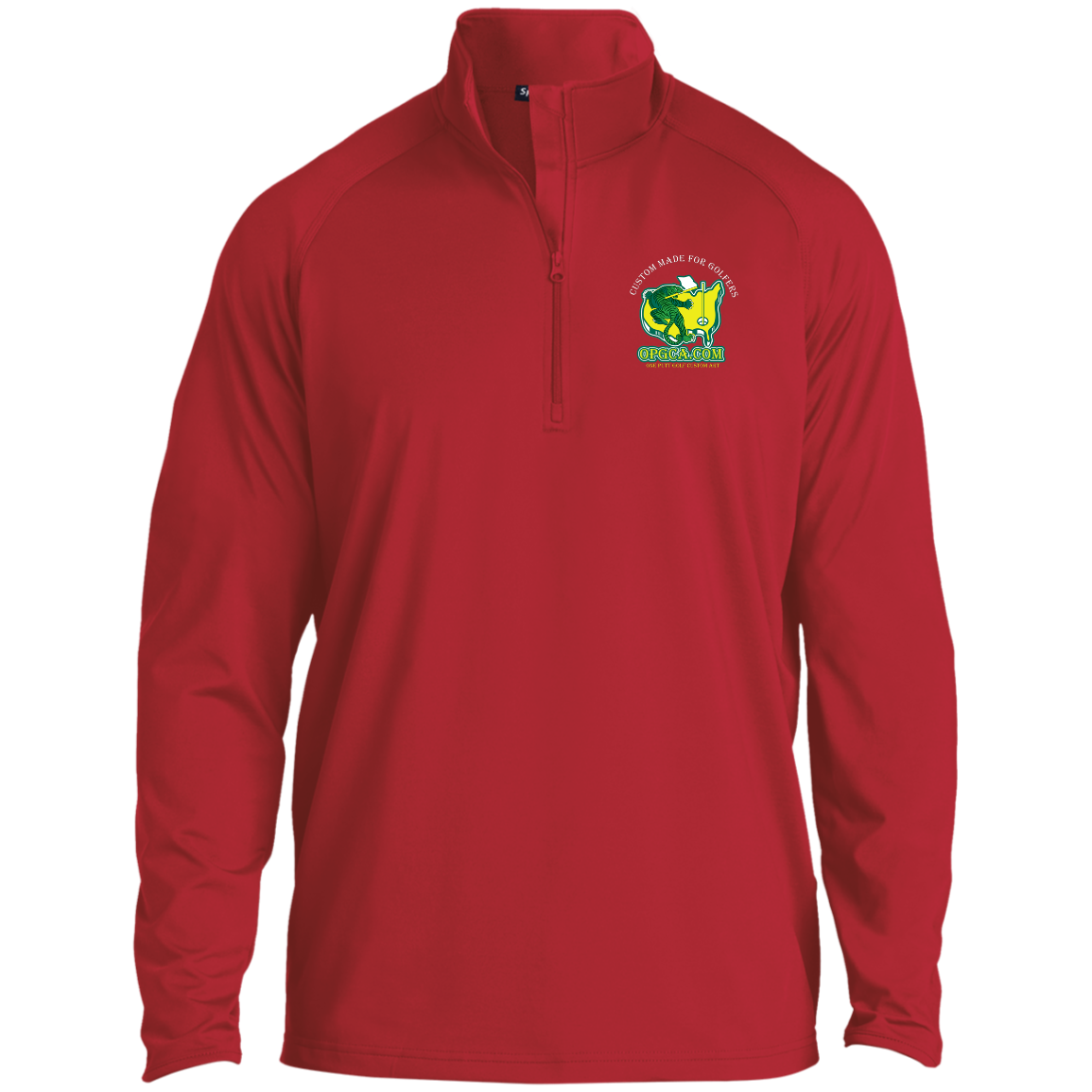 OPG Custom Design #26. Tiger Woods Fan Art. 2019 Master's Champion. 1/2 Zip Raglan Performance Pullover