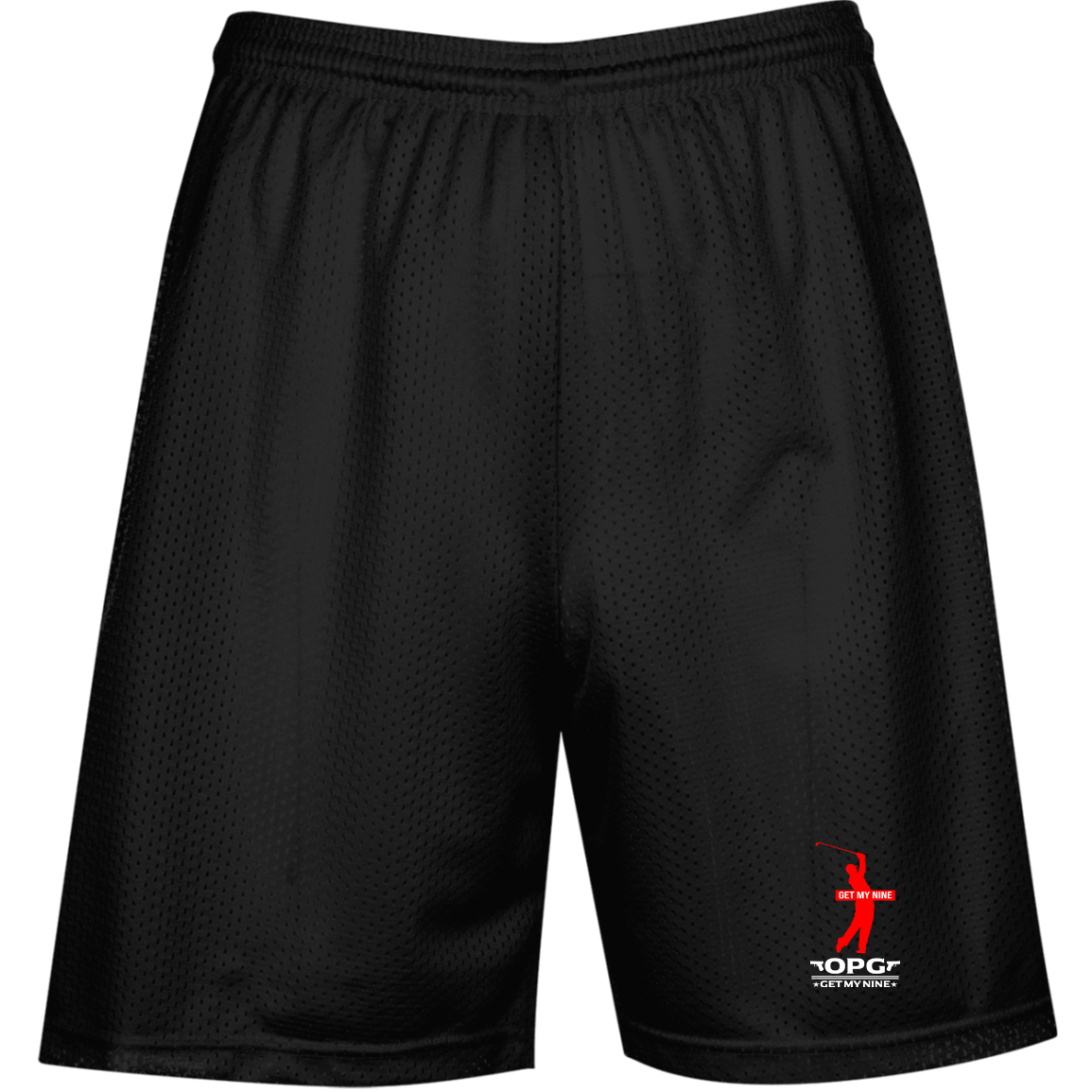 OPG Custom Design #16. Get My Nine. Male Version. Double layer 100% Polyester Mesh Performance Mesh Shorts