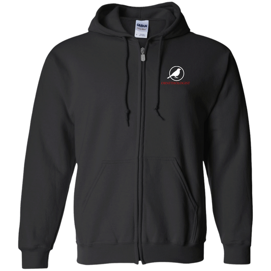 OPG Custom Design # 24. Ornithologist. A person who studies or is an expert on birds. Zip Up Hooded Sweatshirt