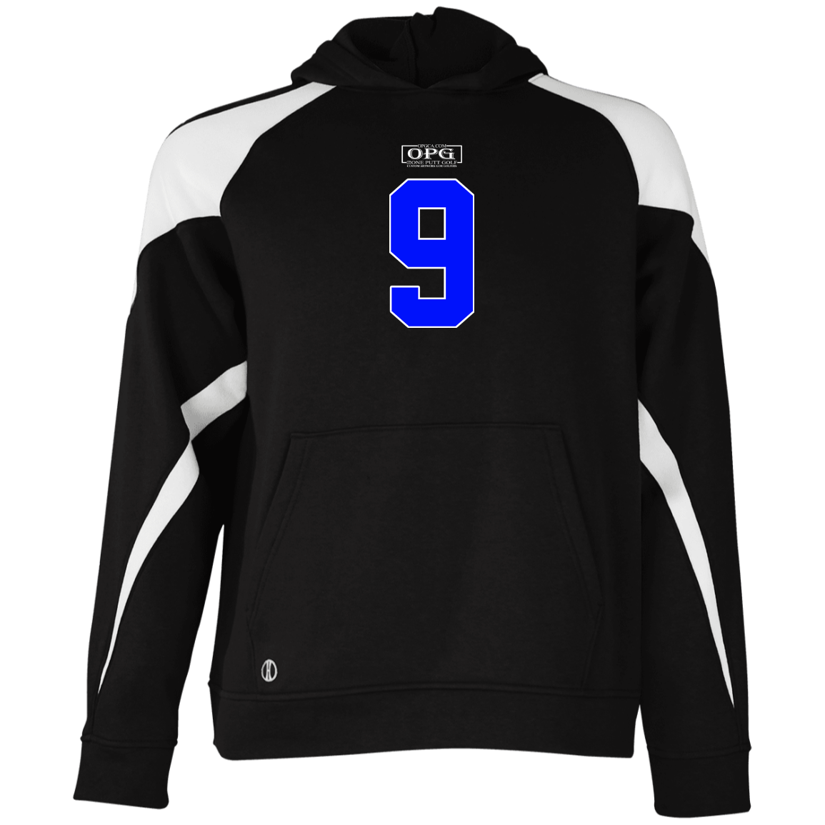 OPG Custom Design #17. Back 9. Youth Athletic Colorblock Fleece Hoodie