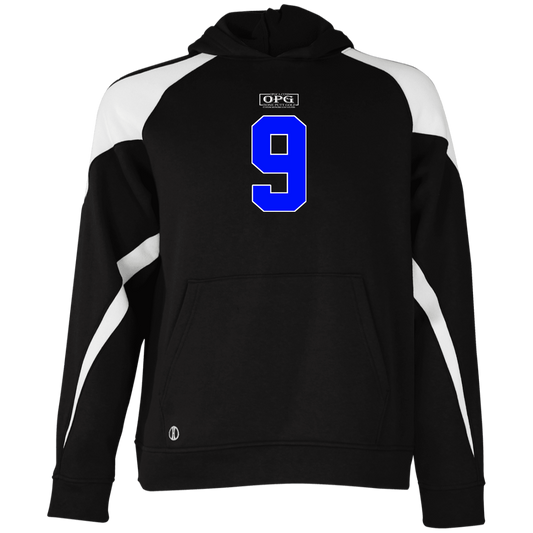 OPG Custom Design #17. Back 9. Youth Athletic Colorblock Fleece Hoodie