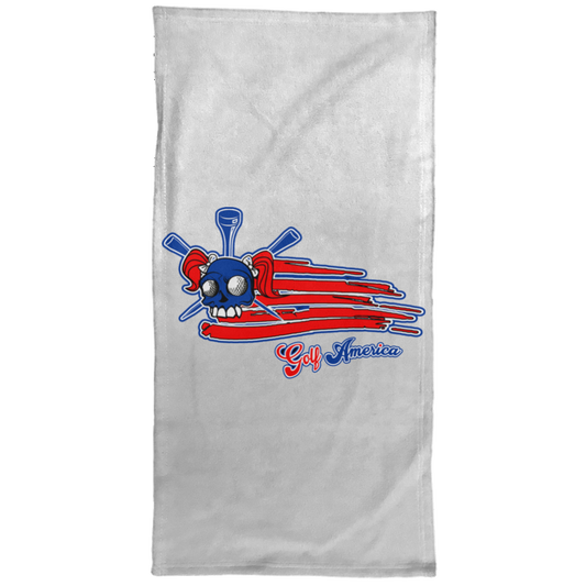 OPG Custom Design #16. Golf America. Female Skull Design. Golf. Hand Towel - 15x30