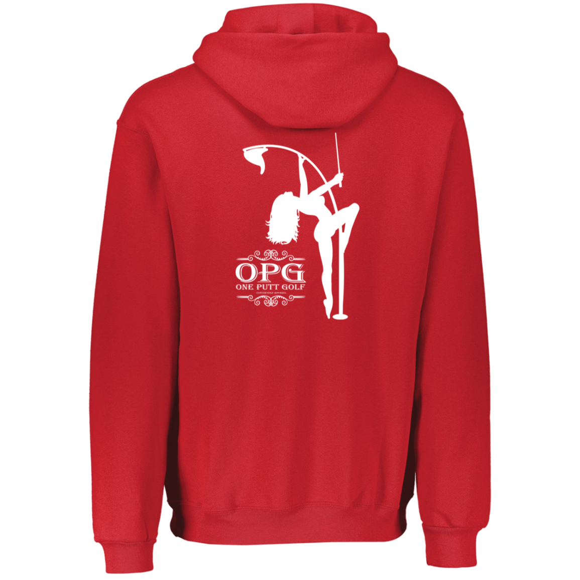 OPG Custom Design #10. Lady on Front / Flag Pole Dancer On Back. Youth Dri-Power Fleece Hoodie