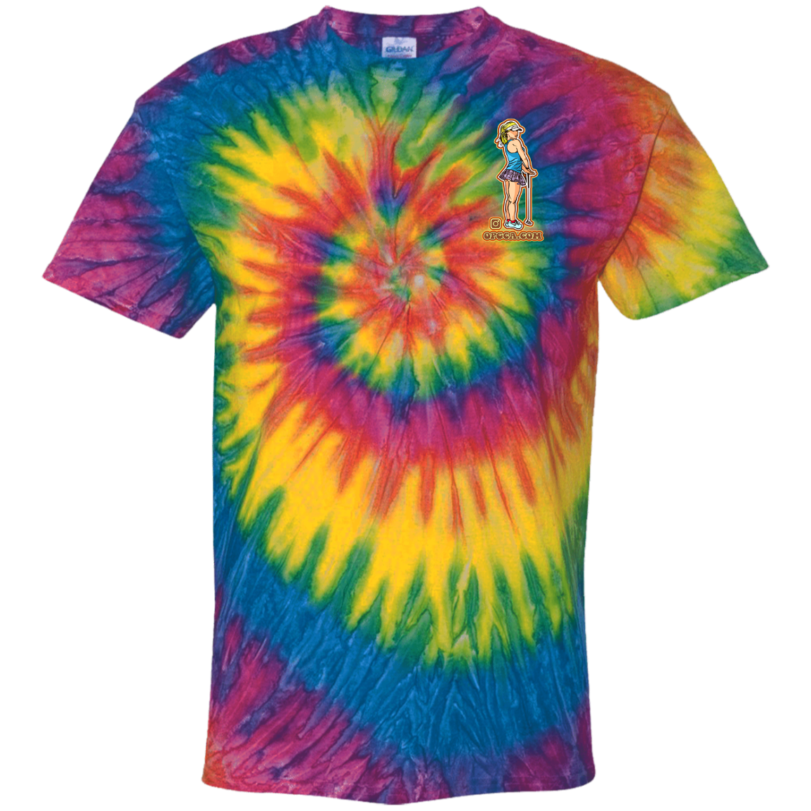 OPG Custom Design #28. Drive it. Chip it. One Putt golf it. Youth Tie Dye T-Shirt