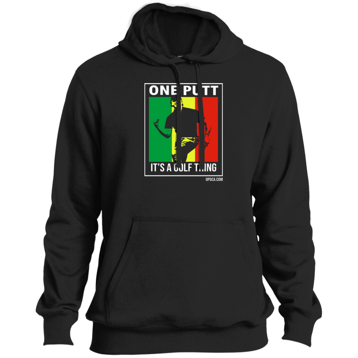 OPG Custom Design #22. One Putt / One Love Parody with Fan Art. Male Edition. Ultra Soft Pullover Hoodie