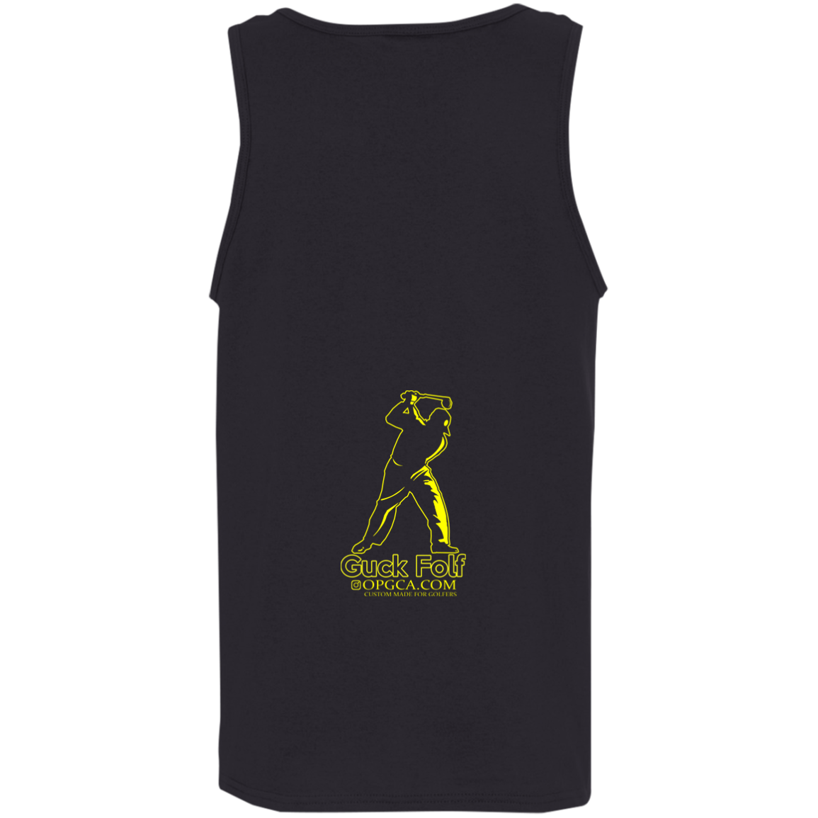 OPG Custom Design #19. GUCK FOLF. Men's Edition. 5.3 oz. 100% Cotton Tank Top