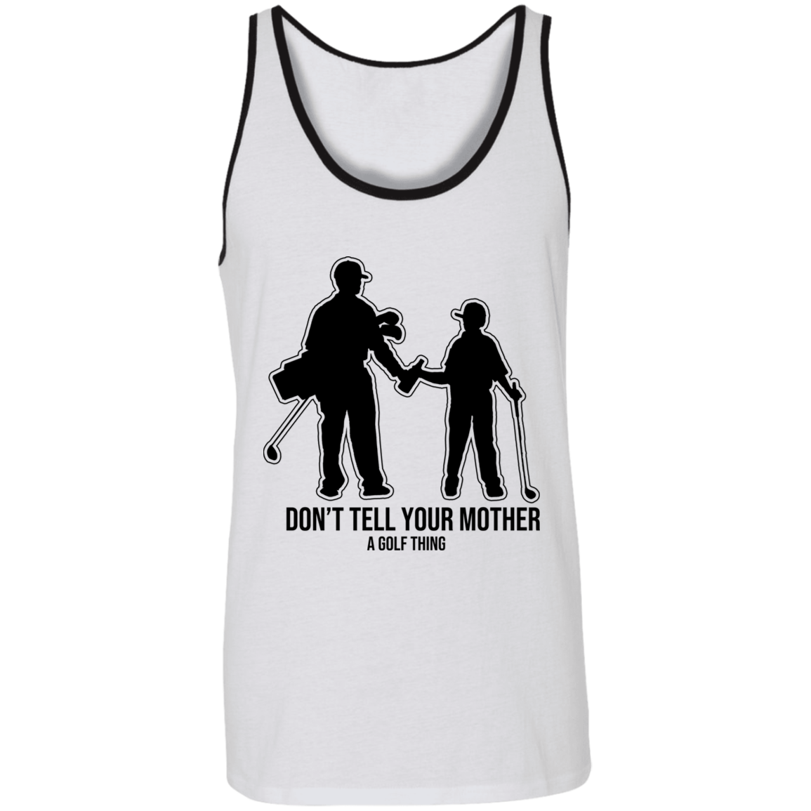 OPG Custom Design #7. Father and Son's First Beer. Don't Tell Your Mother. 2 Tone Tank 100% Combed and Ringspun Cotton