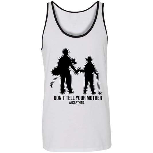 OPG Custom Design #7. Father and Son's First Beer. Don't Tell Your Mother. 2 Tone Tank 100% Combed and Ringspun Cotton