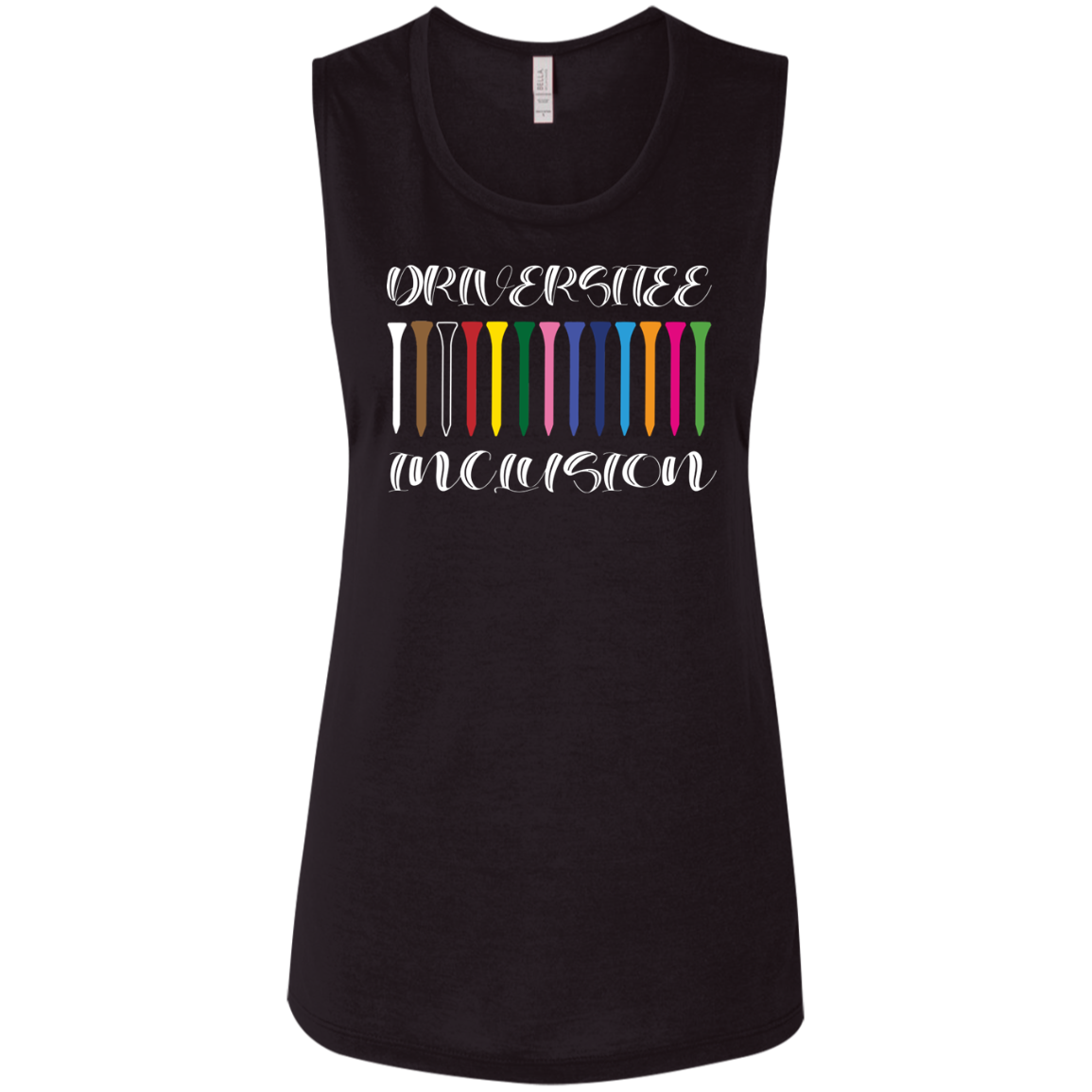 OPG Custom Design #6. Driveristee & Inclusion. Ladies' Flowy Muscle Tank