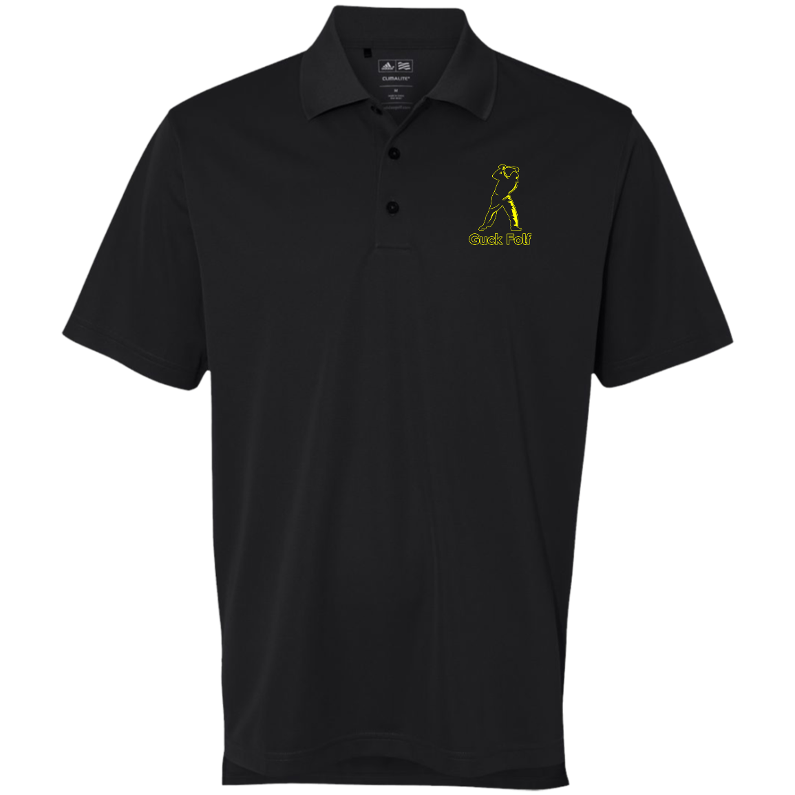 OPG Custom Design #19. GUCK FOLF. Men's Edition. Adidas Golf ClimaLite® Polo