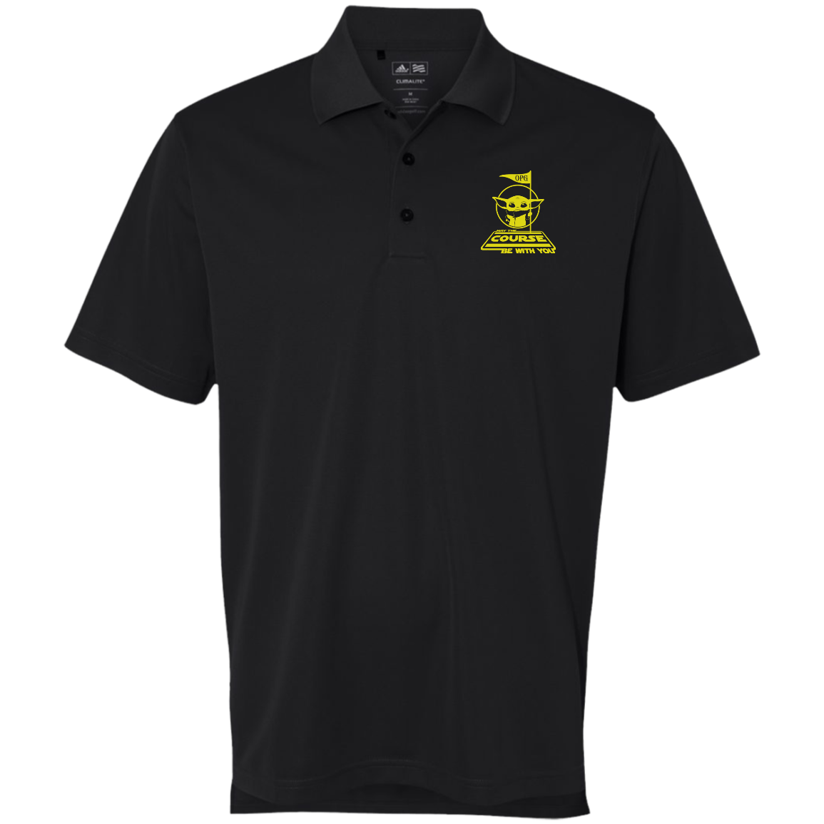 OPG Custom Design #21. May the course be with you. Parody / Fan Art. Adidas Golf ClimaLite® Polo