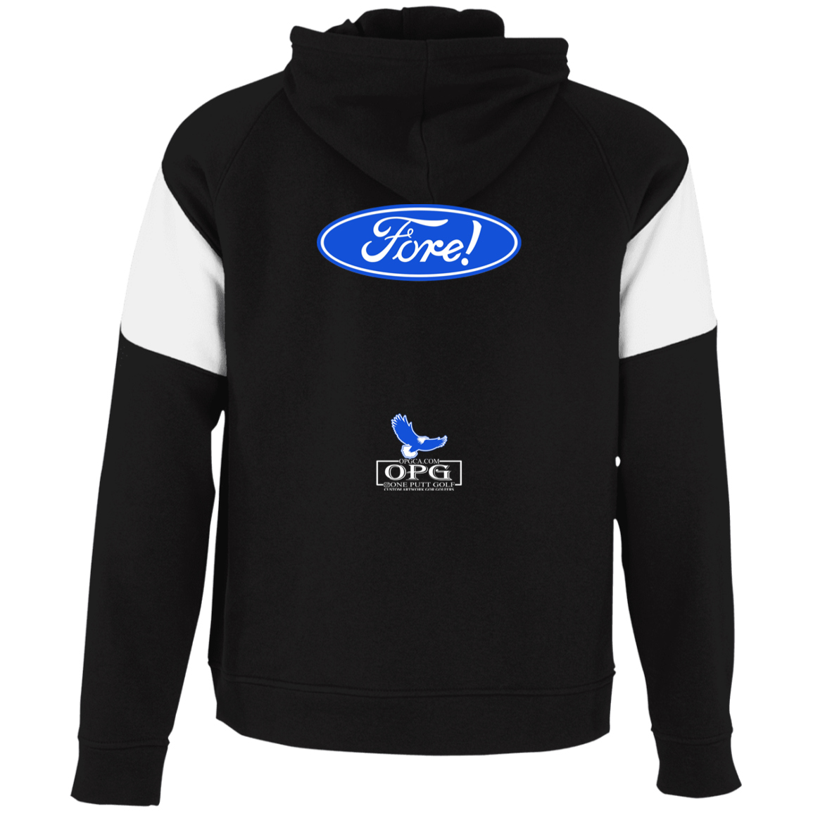 OPG Custom Design #11. Fore! Ford Parody. Colorblock Fleece Hoodie